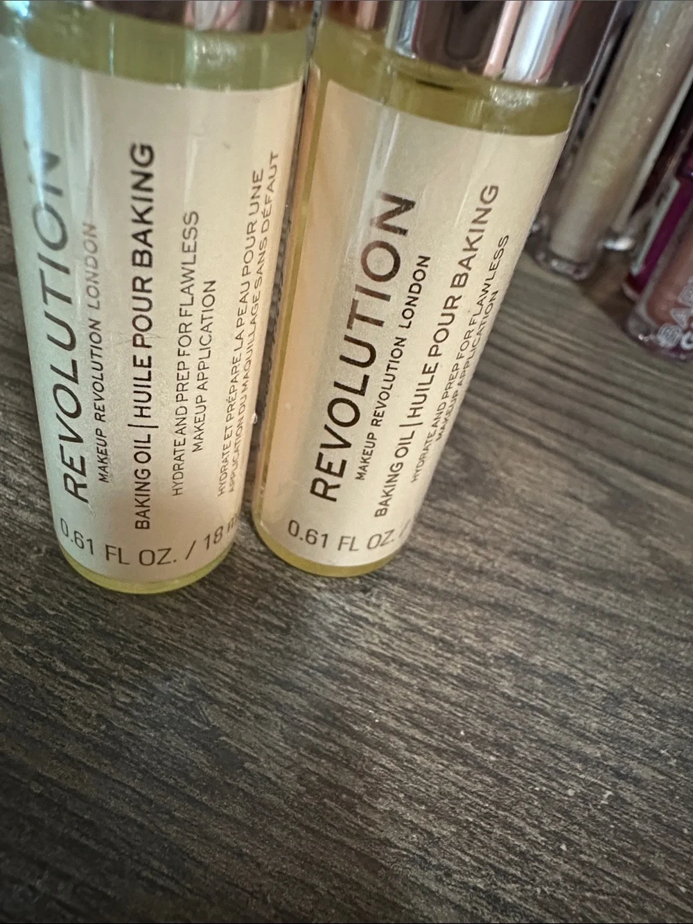 Revolution Face Oil Serum Duo in Green and Rose Gold